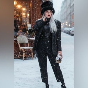 Vintage Confetti Sprinkle Wool Blazer Suit